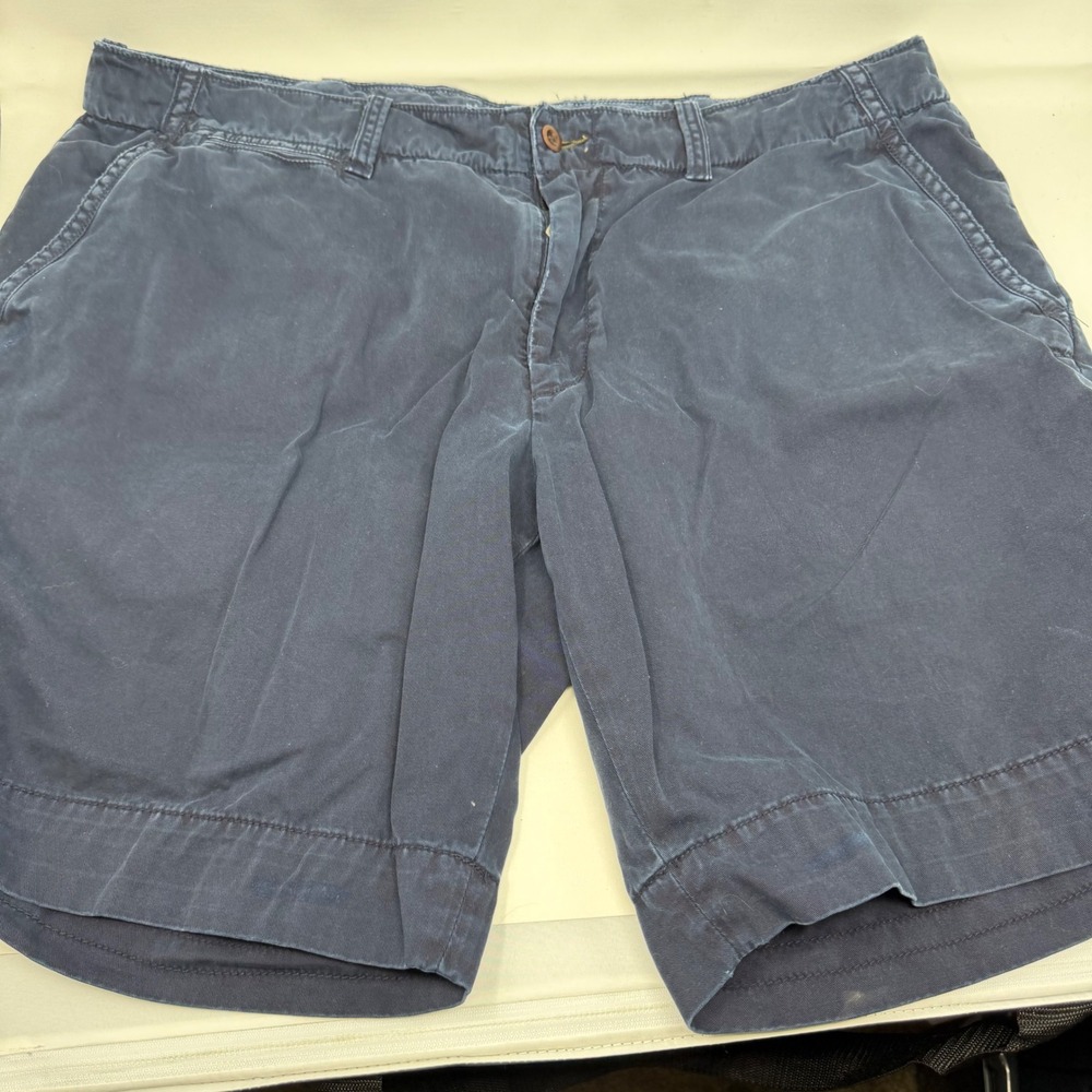 Polo Ralph Lauren Mens Navy Blue Cotton Chino Shorts Size 42 Pony Logo 9 Inseam